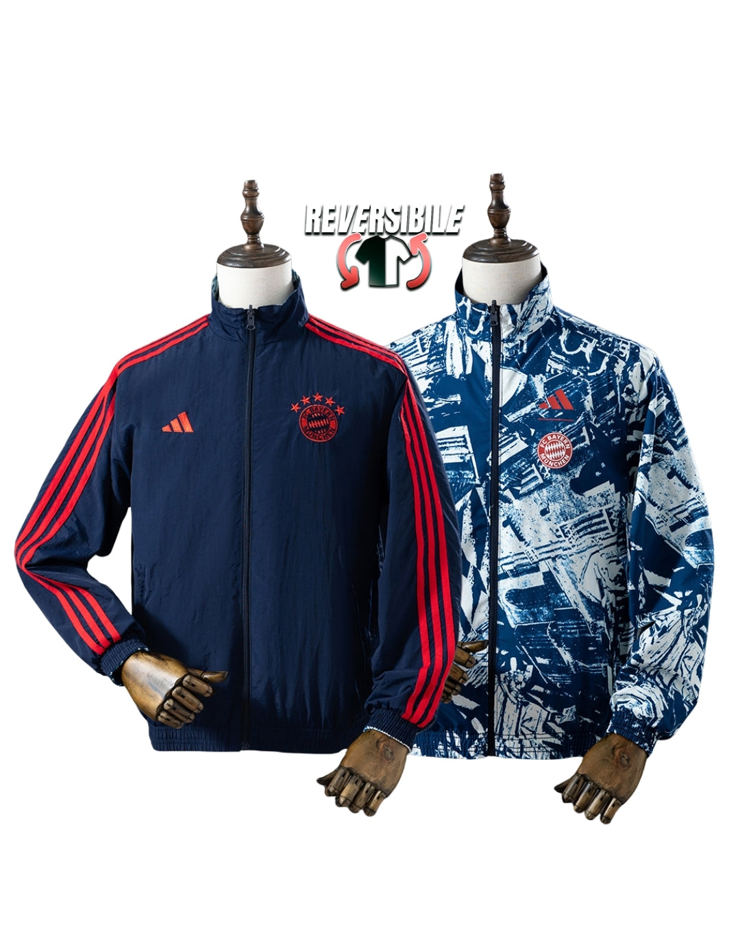 Giacca Impermeabile Antivento Doppio Lato