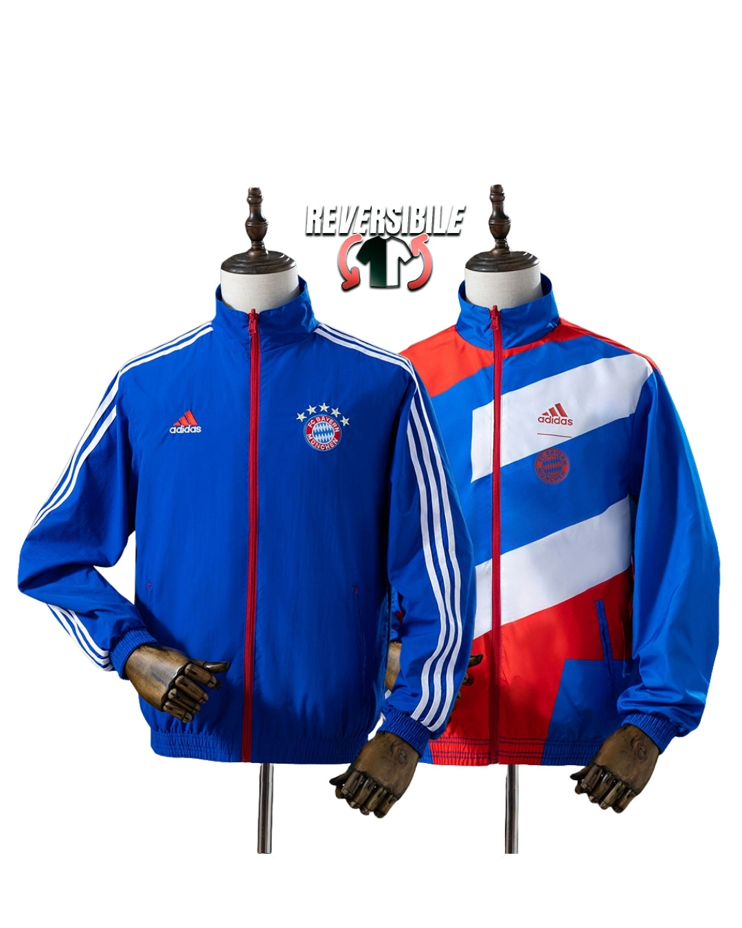 Giacca Impermeabile Antivento Doppio Lato