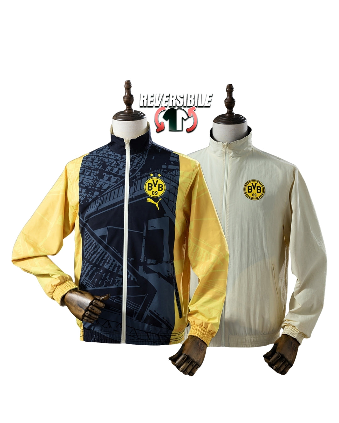 Giacca Impermeabile Antivento Doppio Lato