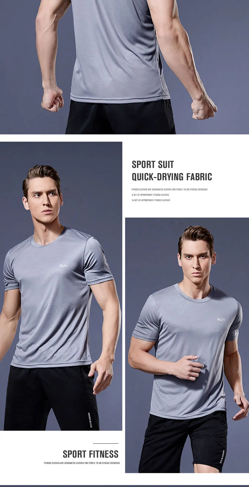 Multicolor Summer Short Sleeve Sport Shirt High Quality Gym Clothing Men Jersey Fitness Shirt Trainer Running T-Shirt Sportswear